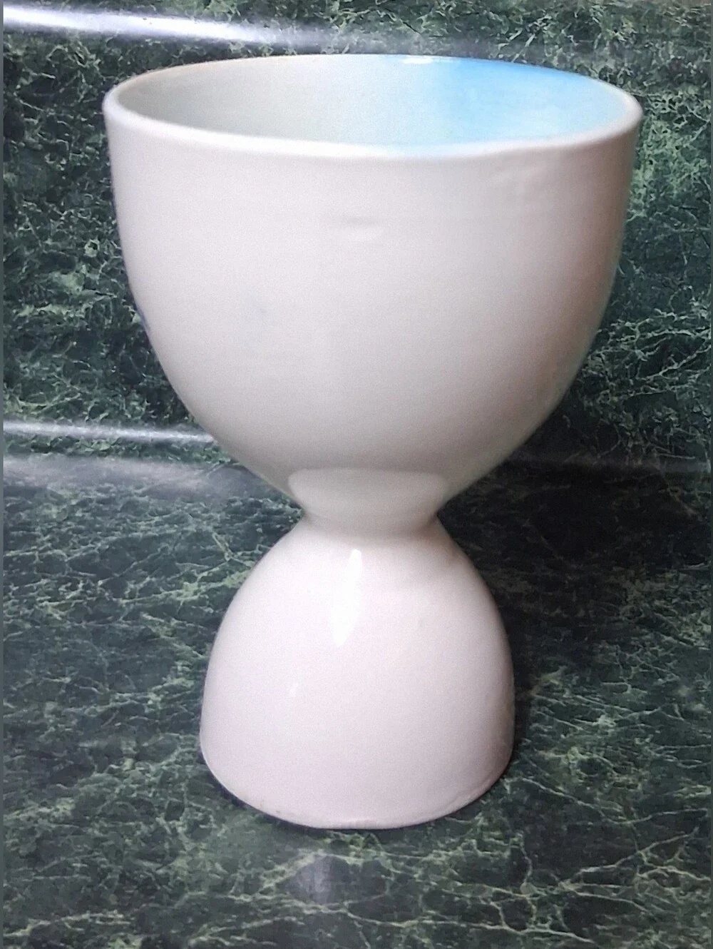 Super Cute Vintage Pottery Good Morning Baby Chic/Duck Egg Cup